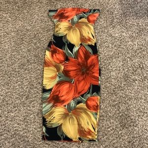 Tropical midi dress